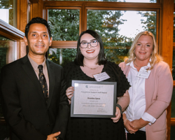 Brandea Spears receives her Exceptional Support Staff Award